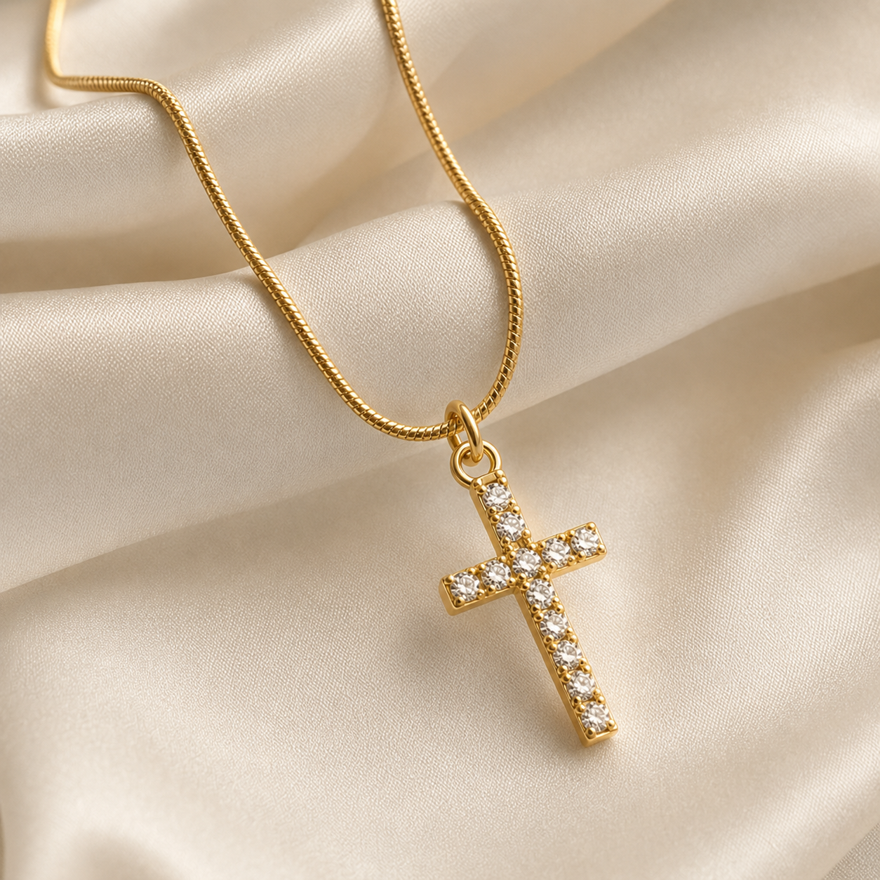 Collana Croce Eterna™ | Eleganza, Fede e Luminosità
