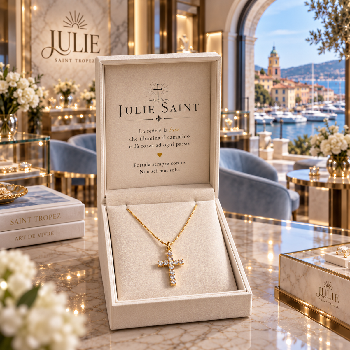 Collana Croce Eterna™ | Eleganza, Fede e Luminosità