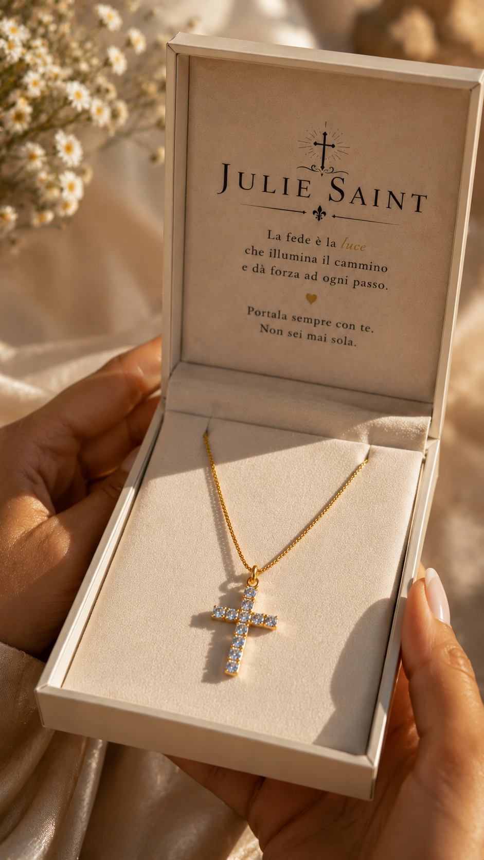Collana Croce Eterna™ | Eleganza, Fede e Luminosità