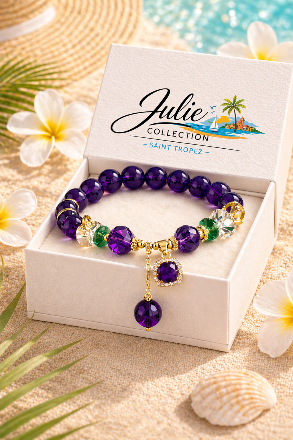 Bracciale Cannes - In ametista naturale pura
